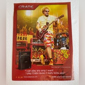 Crate Amplifier Pinup with Sammy Hagar
